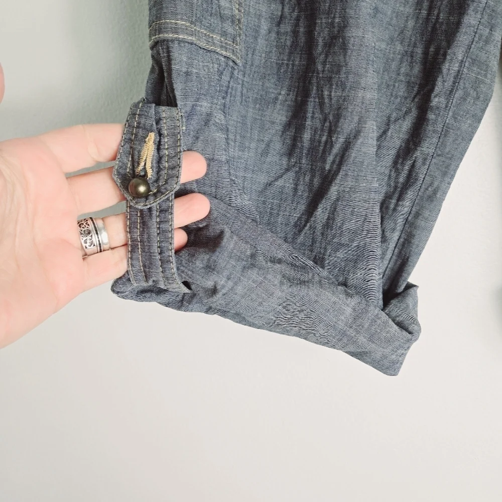 Trina Turk Los Angeles Blue Denim Bermuda Short Pants